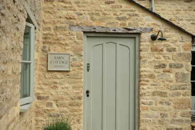 Barn Cottage front door painted with farrow and ball